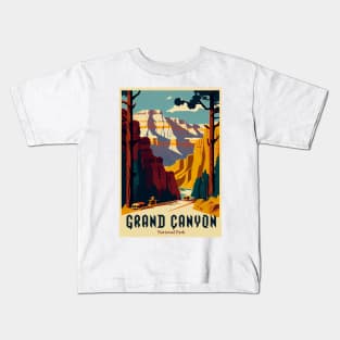 Grand Canyon National Park Vintage Travel Poster Kids T-Shirt